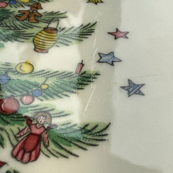 Nikko Happy Holiday Christmas Tree Salad Bread Dessert Plates 8" Set of 10 - Picture 9 of 13